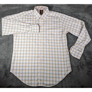 Tailorbyrd Men's Flip Cuff Long Sleeve Striped dress shirt Multi color Size L